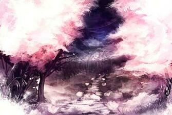 Anime Cherry Blossom Tree Wallpaper Image Pictures Becuo