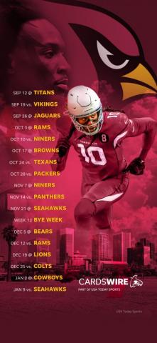 Arizona Cardinals Schedule Wallpaper Features Deandre Hopkins