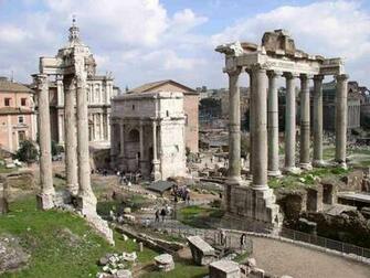 Ancient Building Roman Forum City Wallpaper
