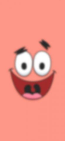 Spongebob Wallpaper With Patrick Star Smiling Face And Shorts Pattern