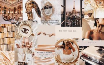 Gold Aesthetic Laptop Wallpaper Computer Desktop