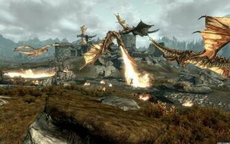 Dragon Wallpaper Skyrim Background Desktop