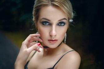 Wallpaper Face Girl Blonde Portrait Of Blue