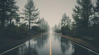 Looking Down The Rainy Road Rain HD