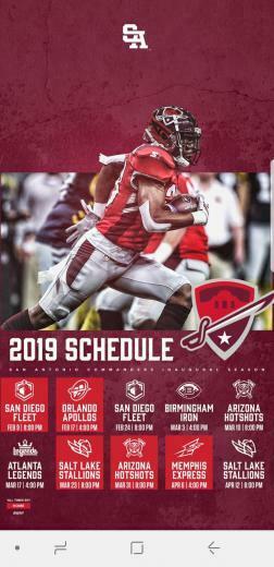 Commanders Mobile Wallpaper With Schedule From Aaf Instagram