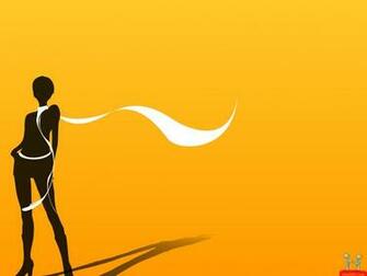 Smart 3d Girl With Yellow Background Wallpaper HD