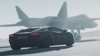 Black Lamborghini Aventador Takeoff 4k Wallpaper HD Cars
