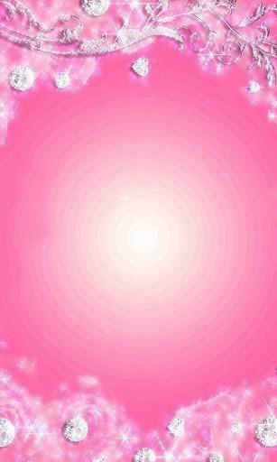 Background Pink Diamond Hearts Seamless Fills