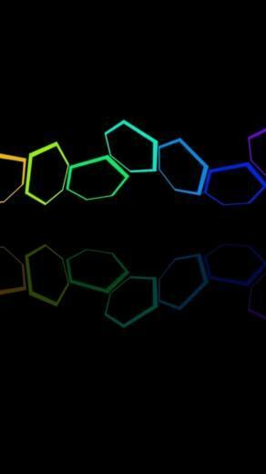 Your iPhone HD Hexagons Colorful Bright Wallpaper