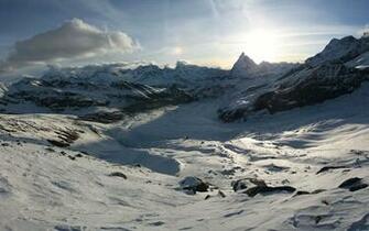 Winter Sunny Day In The Mountains Wallpaper