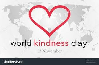 World Kindness Day Background With Heart And Map