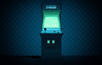 Arcade Machine In Dark Background Wallpaper