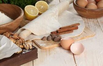 Wallpaper Lemon Eggs Board Nuts Cinnamon Cakes Flour The