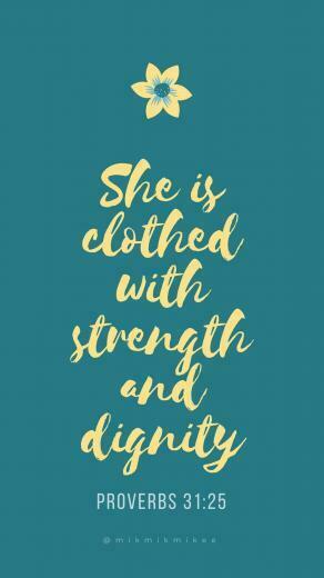 She Is Clothed With Strength And Dignity Proverbs Teal