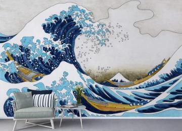 Amazon Murwall Wave Wallpaper Vintage Waves Wall Mural Retro