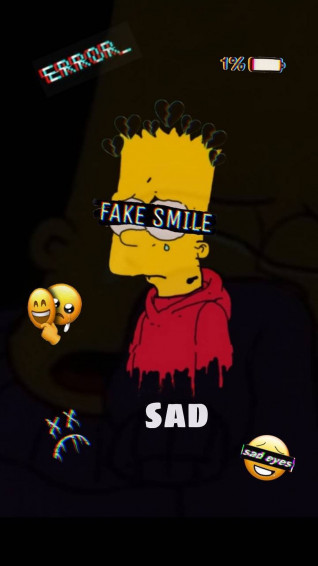 Wallpaper Sad Simpson