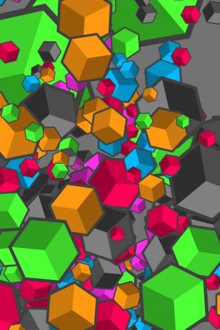 Colorful Cubes iPhone Wallpaper Is The