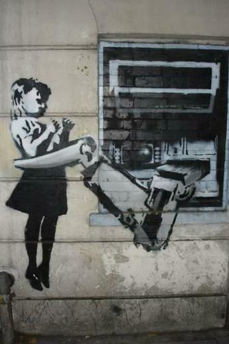 Banksy Wallpaper iPhone Graffiti Atm
