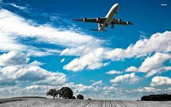 Boeing Flying Above The Field Wallpaper Aircraft