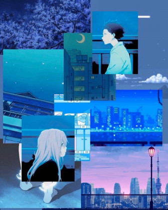 Blue Anime Aesthetic Wallpaper