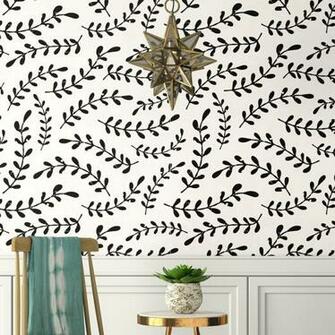 Bungalow Rose Nantucket Removable Scandinavian Leaves L X