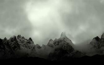 Misty Mountain Peaks Wallpaper Nature