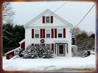Christmas Snow House Wallpaper