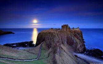 Full Moon Rising Scotland Paganism Wallpaper