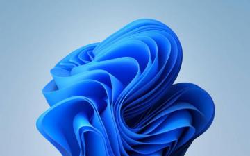 Windows Abstract Blue Flower Wallpaper