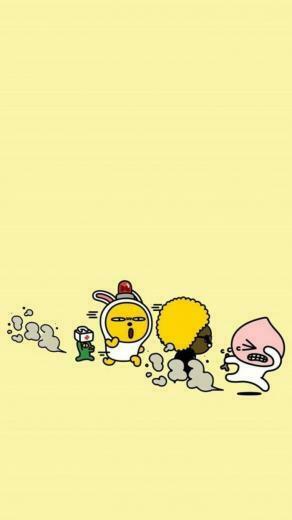 Apeach Kakao Kawaii Background Friends Wallpaper