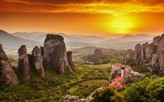Meteora Greece 4k Ultra HD Wallpaper Background Image