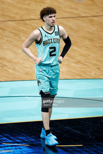 Lamelo Ball Of The Charlotte Hornets Looks On During Fourth