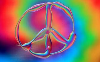 Tie Dye Rainbow Peace Wallpaper