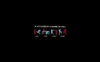 Minimalistic Dark Zombies Humor Funny Dancing Run Black