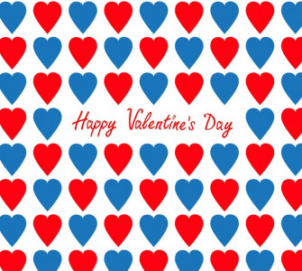 Happy Valentine S Day Blue White Red Valentines