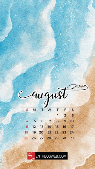August Calendar Phone Wallpaper Entheosweb