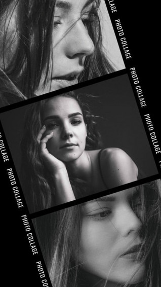 Black And White Elegant Photo Collage Phone Wallpaper Ukdkgjdmhey