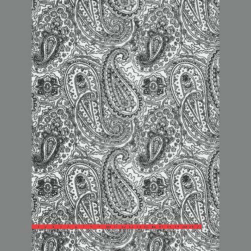 Screen Printed Black And White Paisley Wallpaper Scp Designer