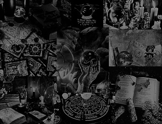 Black Witch Aesthetic Laptop Wallpaper Poster Wall Art Computer