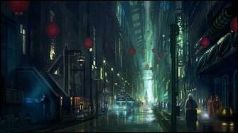 Cyberpunk City Street Wallpaper