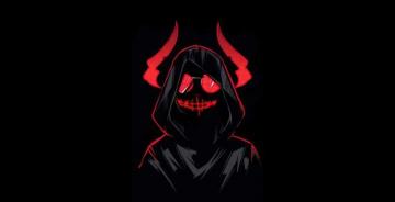 Devil Boy Dark Minimal Art Wallpaper HD Image Picture