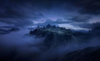 Nature Photography Landscape Mountains Sunrise Mist Clouds Cliff Wallpaper