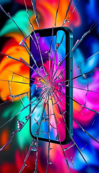 Broken Phone Screen Wallpaper
