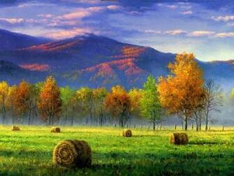 Cades Cove In Autumn Beautiful Fall Scenery Landscape
