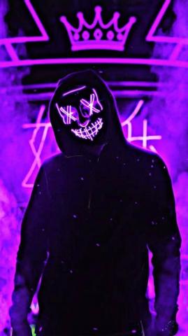 Neon Man Purple Wallpaper Smoke