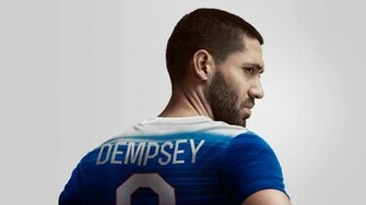 Clint Dempsey Usa Nike Away Soccer Kit Wallpaper
