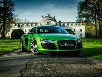 Wallpaper Audi R8 Green Supercar Front HD Picture