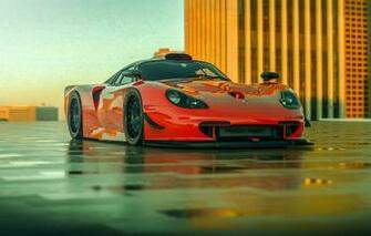 Wallpaper Red Auto Machine Porsche Rendering Transport