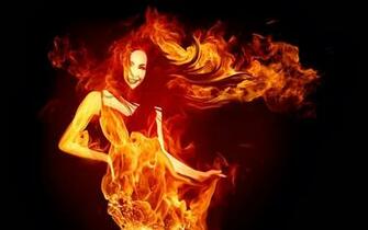 Black And Red Fire HD Wallpaper