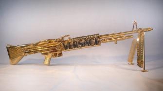 M60 Machine Gun Gold HD Wallpaper Background